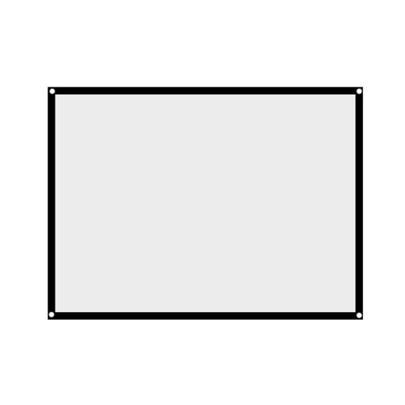 شاشة عرض محمولة مقاس 60 بوصة بنسبة 16:9 - باللون الأبيض