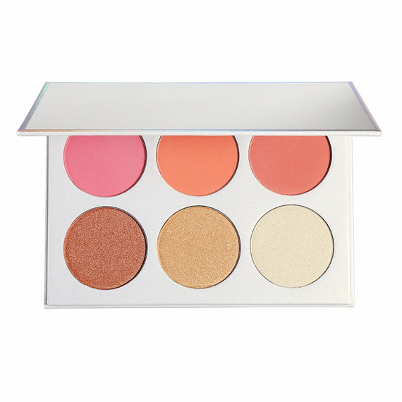 أحمر خدود هايلايتر مقاوم للماء 6 ألوان - متعدد الألوان