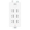 6 Combination Premium 10m Surge Protector - White
