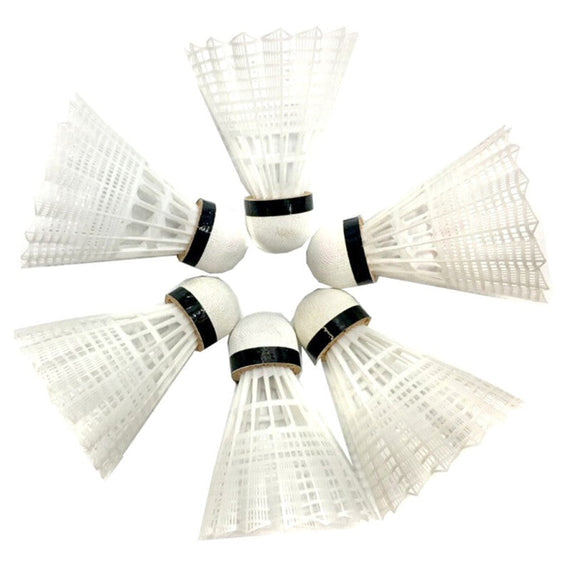 6 قطع كرات الريشة المميزة - أبيض 