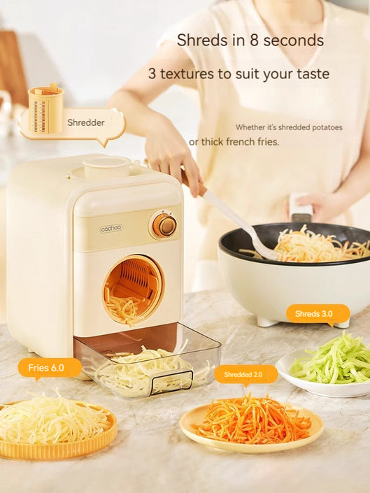 KT-11-17-011 قطاعة خضروات كهربائية، عيار كبير، متعددة الوظائف، مطبخ منزلي، آلة تقطيع أسطوانية، آلة تقطيع البطاطس، قطاعة جوليان 