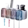 KT-11-30-003 Toothbrush Holder, Hanging Toothbrush and Mouthwash Cup, Wall Mount, Bathroom, No Drill, Wall Mounted