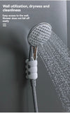 KT-12-27-12 قاعدة كأس شفط كاتربيلر بدون ثقب، دعامة رأس دش معلقة عالمية، دعامة قابلة للإزالة، دعامة ملحقات الحمام والدش - 4 قطع 