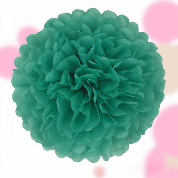 6inch 1piece Decorative Pompoms Flower Ball - Blackish Green