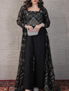 Sequins Grid Print Shoulder Strap Jumpsuit and Outerwear