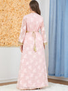 Golden Lace Belt Design Single Breasting Dress and Outerwear Suit