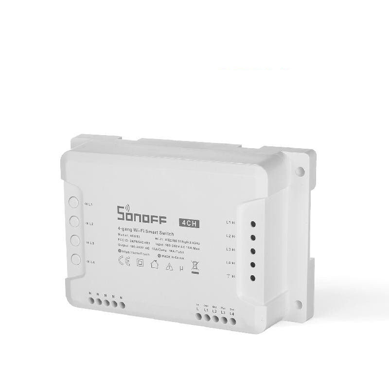 سونوف 4CH R3-4gang Wi-Fi Premium Smart Switch - أبيض