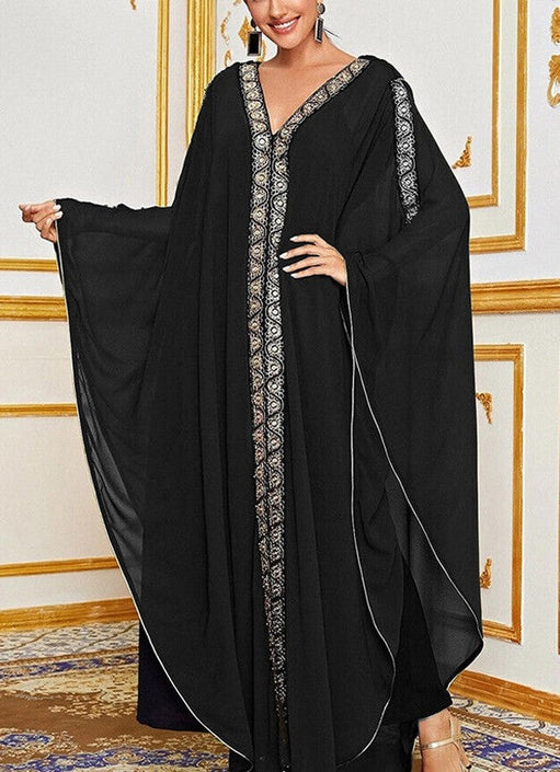 Elegant Embroidered Hooded Kaftan