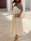 Halter off shoulder Simple maxi dress