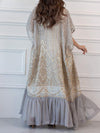 Elegant Round Neck Dress and Sequin Tunic Set