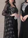 Sequins Grid Print Shoulder Strap Jumpsuit and Outerwear