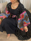 Polka Dot Embroidery Printed Long Sleeve Dress Two Pieces Set