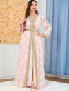 Golden Lace Belt Design Single Breasting Dress and Outerwear Suit