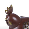 Tooarts Puffy Chicken Wine Cork Container Home Decor Metal Sculpture Animal Craft Gift