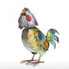 Tooarts Rooster Sculpture Modern Iron Ornament Fun Art Decor Handmade Craft Shelf (Tail detachable)