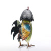 Tooarts Rooster Sculpture Modern Iron Ornament Fun Art Decor Handmade Craft Shelf (Tail detachable)