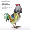 Tooarts Rooster Sculpture Modern Iron Ornament Fun Art Decor Handmade Craft Shelf (Tail detachable)