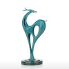 Tooarts| Art Decor Collection Brass Deer Sculpture Lucky Deer Exquisite Handcraft Ideal Art Decor for Home and Office Antiqued Figurine Festival Gift