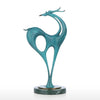 Tooarts| Art Decor Collection Brass Deer Sculpture Lucky Deer Exquisite Handcraft Ideal Art Decor for Home and Office Antiqued Figurine Festival Gift