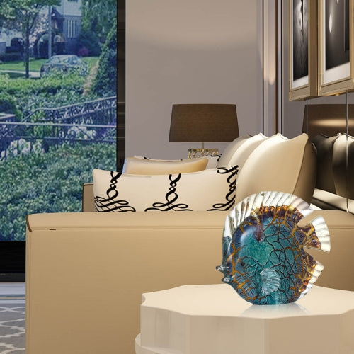 Colorful Spotted Tropical Fish Tooarts Glass Sculpture Home Decoration Fish