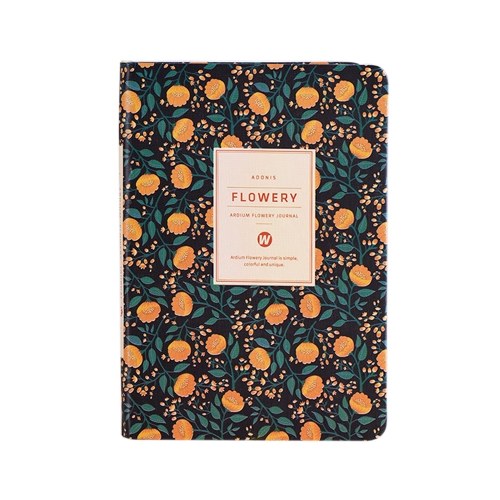 Floral Leather Cover Planner Notebook