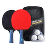 Table Tennis Racket Set 2 Ping Pong Paddles and 3 Ping Pong Balls Storage Pouch
