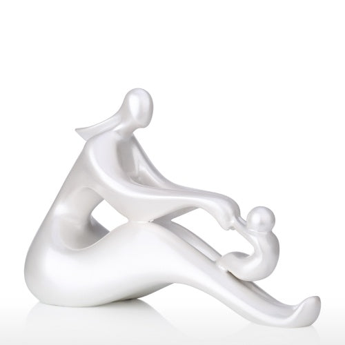 Mom and Child Figurine Imaginative Hand-painted Figurine Resin Statue Home Office Decor