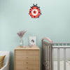 Tooarts Cartoon Animal Clock, Swinging Ladybug Clock, MDF Wooden Wall Clock, Clock for Kids Room Living Room, Home Decor, Easy to Install, One AA Battery Operated(not include)