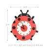 Tooarts Cartoon Animal Clock, Swinging Ladybug Clock, MDF Wooden Wall Clock, Clock for Kids Room Living Room, Home Decor, Easy to Install, One AA Battery Operated(not include)