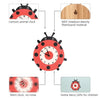 Tooarts Cartoon Animal Clock, Swinging Ladybug Clock, MDF Wooden Wall Clock, Clock for Kids Room Living Room, Home Decor, Easy to Install, One AA Battery Operated(not include)