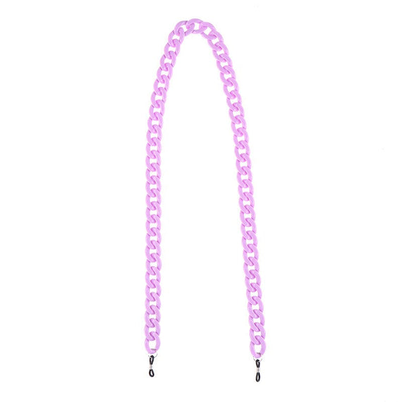 حبل مرآة لسلسلة نظارات أكريليك أنيقة مضادة للانزلاق ومضادة للضياع - أرجواني 