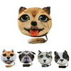 New Cute Women Coin Purse Dog Face Animal Head Cartoon Print Zipper Closure Mini Wallet Small Clutch Bag