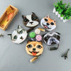New Cute Women Coin Purse Dog Face Animal Head Cartoon Print Zipper Closure Mini Wallet Small Clutch Bag