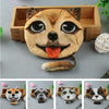 New Cute Women Coin Purse Dog Face Animal Head Cartoon Print Zipper Closure Mini Wallet Small Clutch Bag