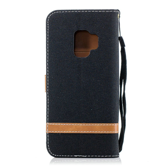 Befospey Premium Samsung Denim Leather Case - Black