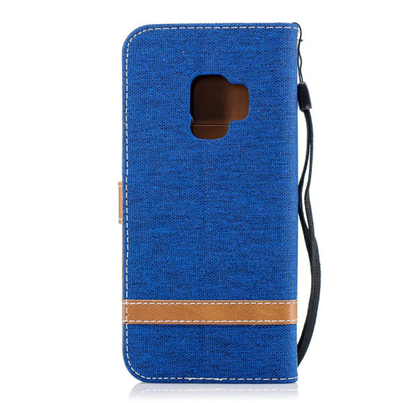 Befospey Premium Samsung Denim Leather Case - Blue