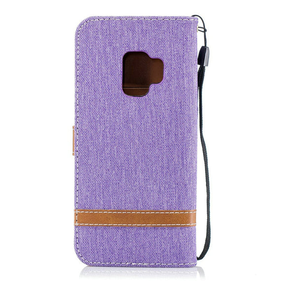 Befospey Premium Samsung Denim Leather Case - Purple