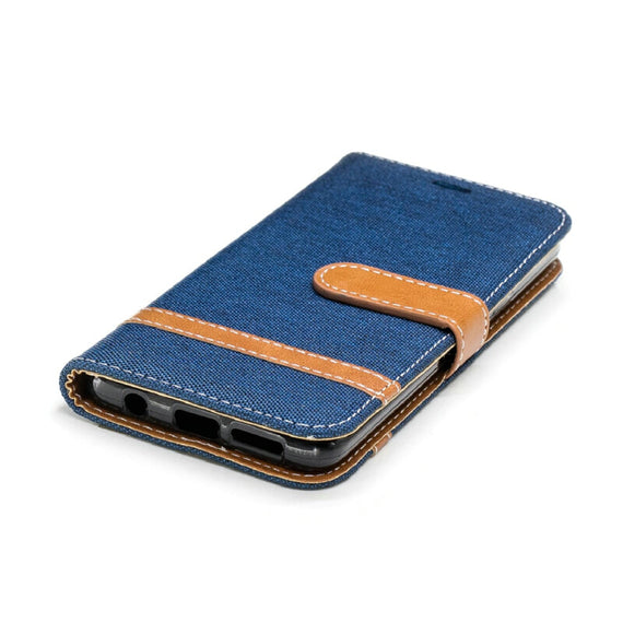 Befospey Premium Samsung Denim Leather Case - Teal