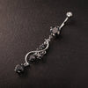 Bluelans frasnable navel barbell ring - Black