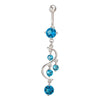 Bluelans Fashionable Navel Barbell Ring - Blue