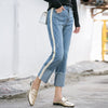 Casual Ankle Length Straight Jeans - Sky Blue