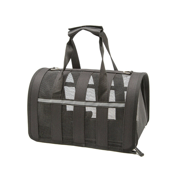 حقيبة يد الكلب القابلة للتعديل الشفافة للتنفس - الأسود