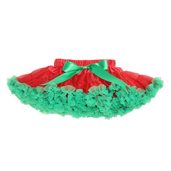 Buenos Ninos Girls' Pettiskirt - Red & Green