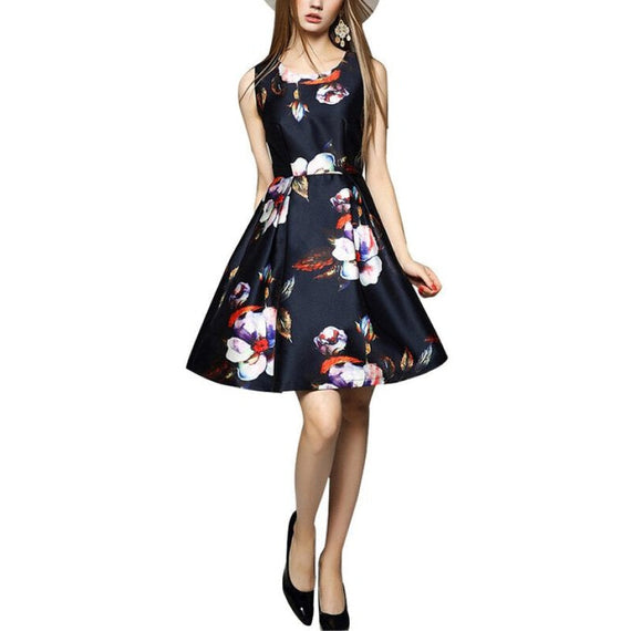 Buenos Ninos Vintage Floral Dress - Black