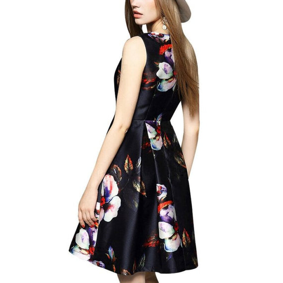 Buenos Ninos Vintage Floral Dress - Black