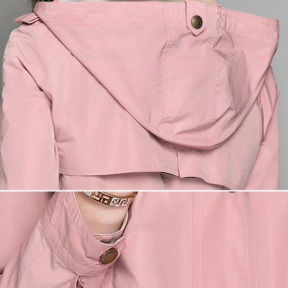 Burdully Hooded Jackets Coat Outwear - Pink