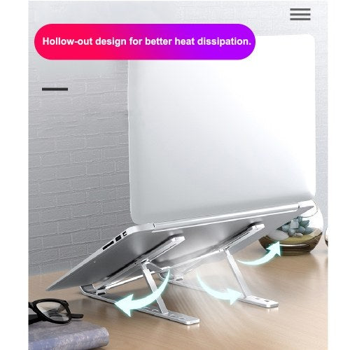 حامل كمبيوتر محمول من 6 مستويات قابلة للتعديل قوس حامل كمبيوتر قابلة للطي محمولة قابلة للطي غير قابلة للانحناء حاملي دفاتر