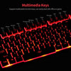 Gaming Keyboard Mouse Headset Set Wired Three-color Backlight Keyboard Colorful LED Breathing Light Mouse Gaming Headset Combo