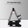 Adjustable Folding Phone Tablet Stand Desktop Bracket Portable Aluminum Alloy Mobile Phone Tablet Universal Stand Black