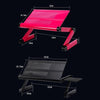 Foldable Laptop Stand Portable Aluminum Alloy Laptop Stand Desktop Stand with Heat Dissipation Hole Mouse Board Black
